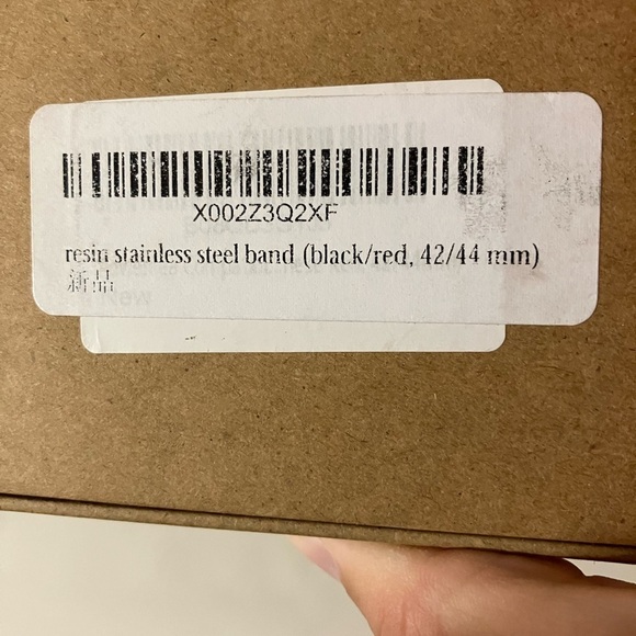 smart watch band replacement 44mm Red And Black Stainless Steel - Picture 8 of 8